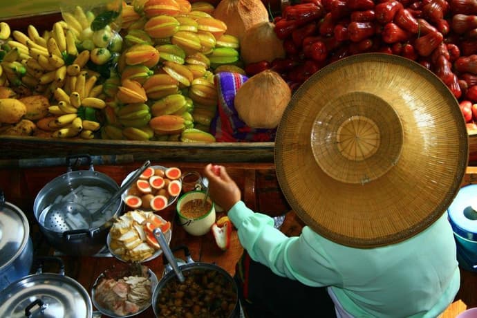 Degustación gastronómica de Bangkok, recorrido en grupos pequeños